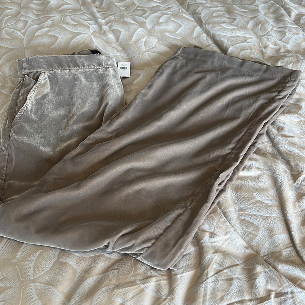 Gap High Rise Velvet Wide Leg Pants